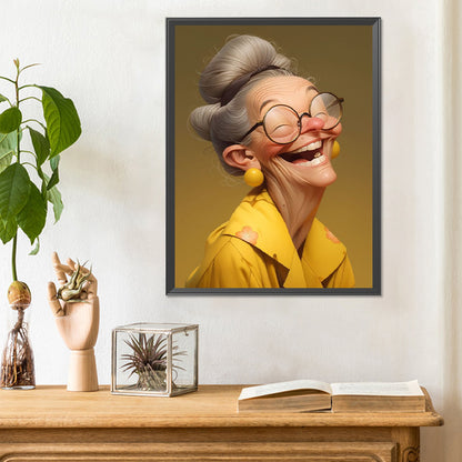 Funny Grandma - Full Round Drill Diamond Painting 30*40CM