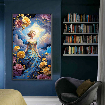 Flower Woman - 11CT Stamped Cross Stitch 50*85CM