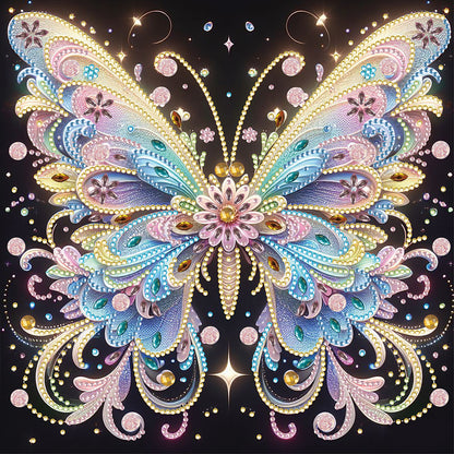 Colorful Butterfly - Special Shaped Drill Diamond Painting 30*30CM