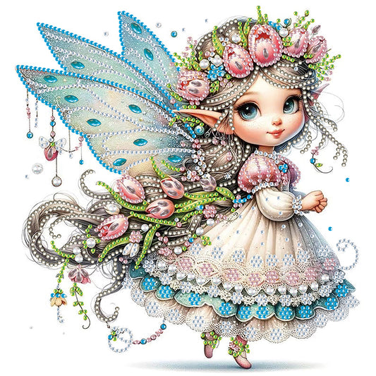 Tulip Elf Girl - Special Shaped Drill Diamond Painting 30*30CM