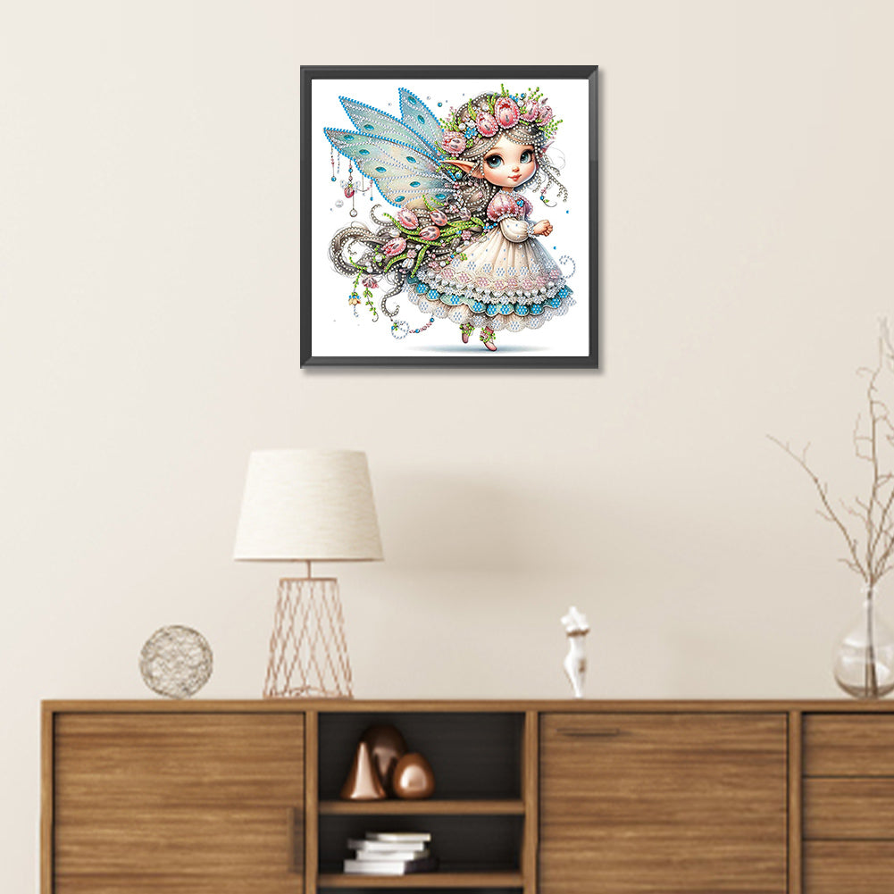 Tulip Elf Girl - Special Shaped Drill Diamond Painting 30*30CM