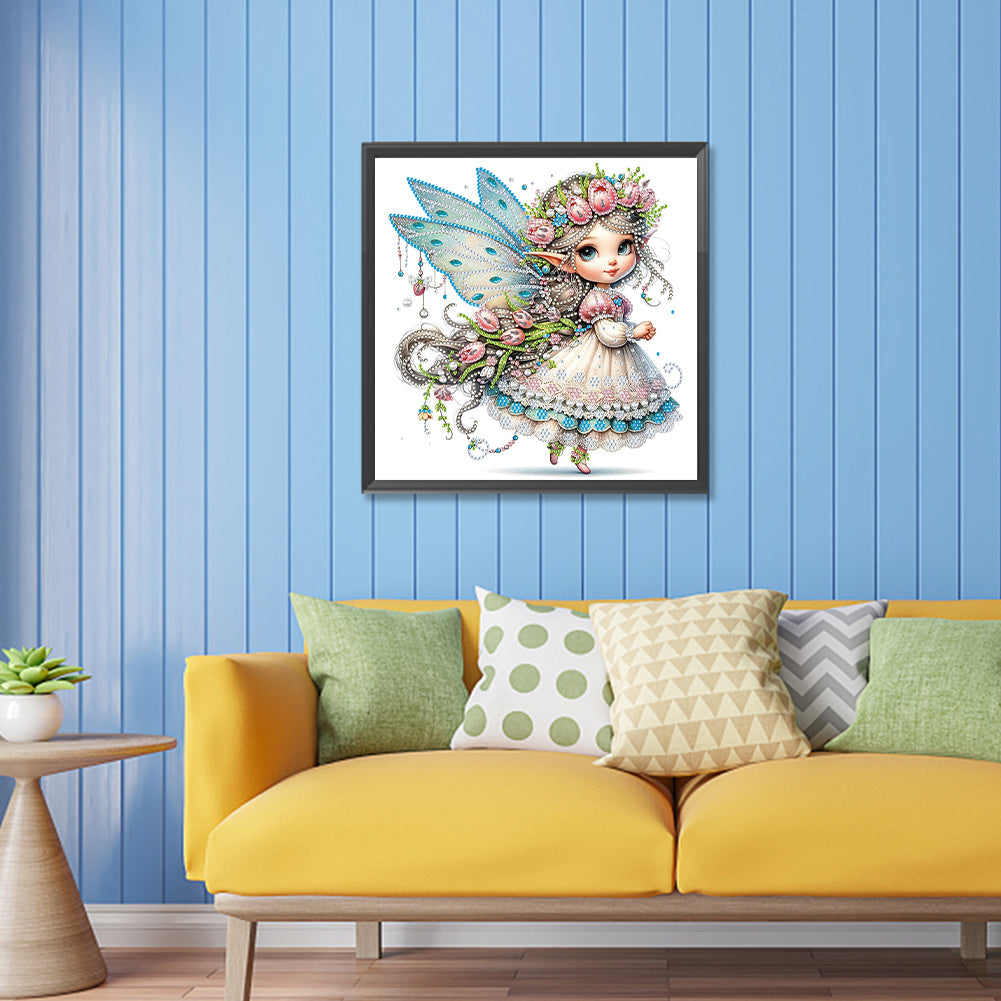 Tulip Elf Girl - Special Shaped Drill Diamond Painting 30*30CM