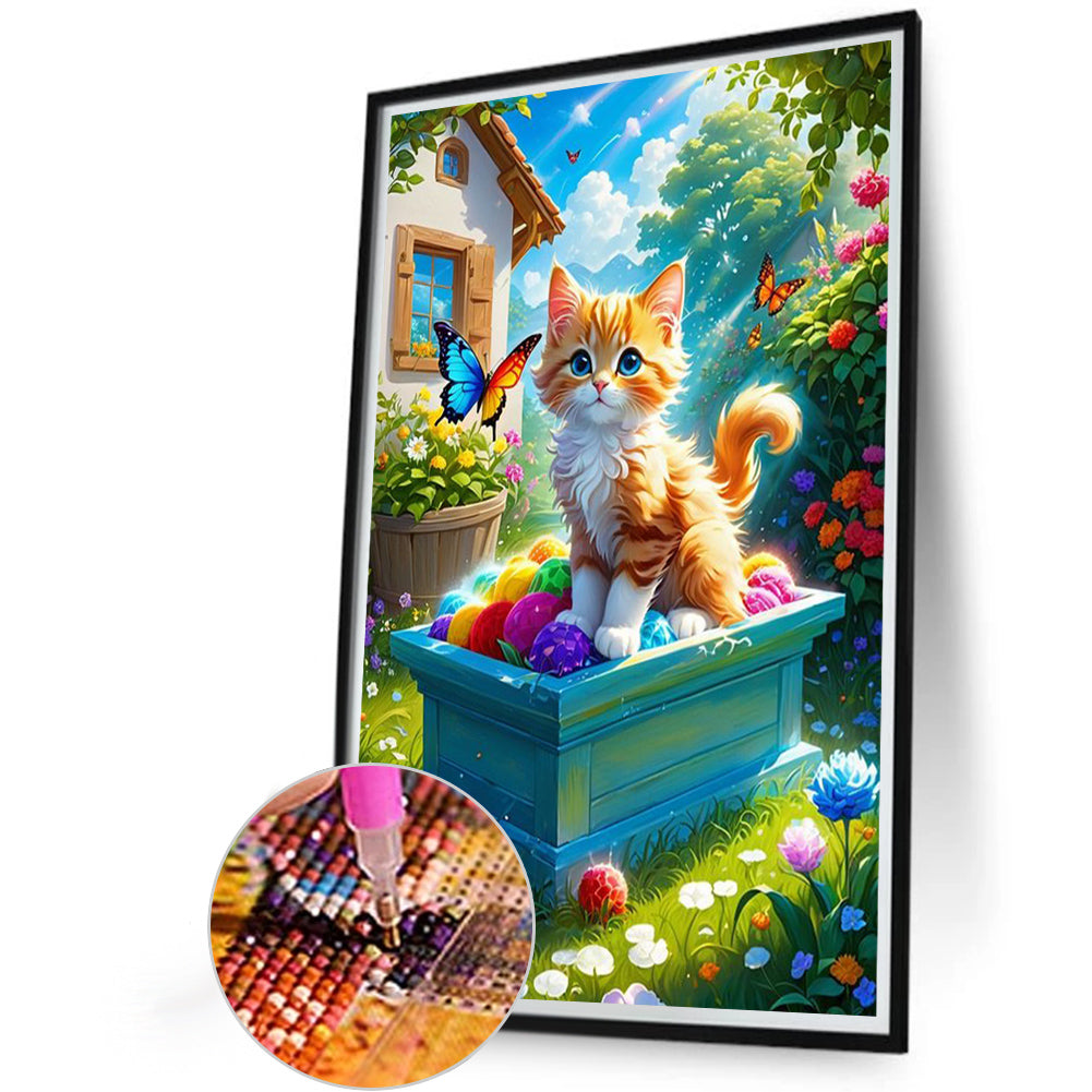 Little Yellow Cat - Full Round Drill Diamond Painting 40*60CM