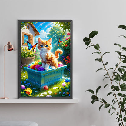 Little Yellow Cat - Full Round Drill Diamond Painting 40*60CM