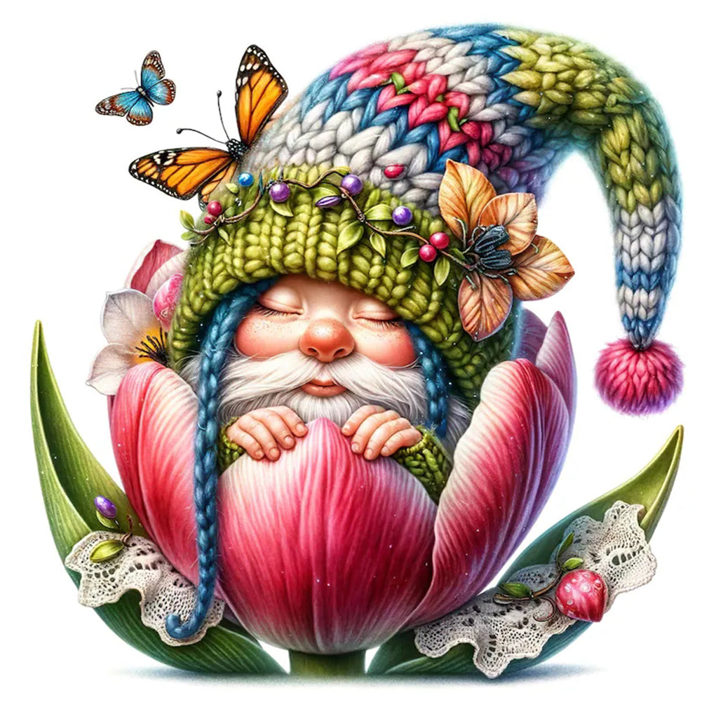 The Budding Gnome - Full Round Drill Diamond Painting 30*30CM