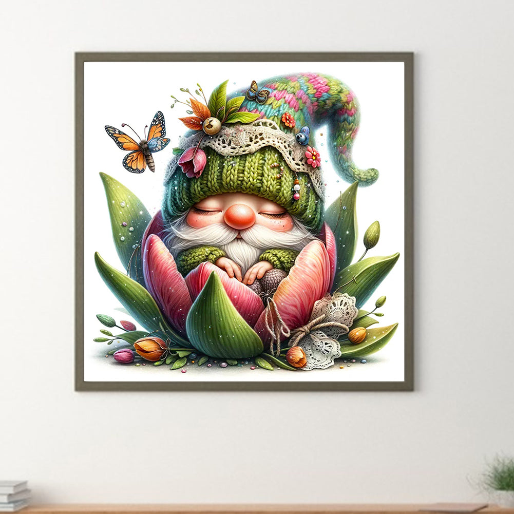 The Budding Gnome - Full Round Drill Diamond Painting 30*30CM