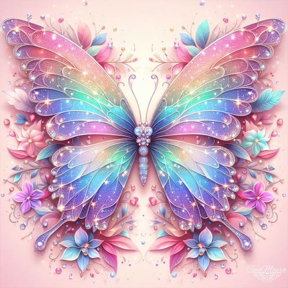 Fantasy Butterfly - Full Round Drill Diamond Painting 30*30CM