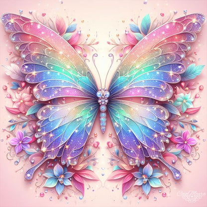 Fantasy Butterfly - Full Round Drill Diamond Painting 30*30CM