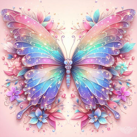 Fantasy Butterfly - Full Round Drill Diamond Painting 30*30CM