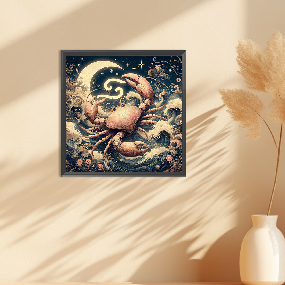 Twelve Zodiac Signs-Cancer - Full Round Drill Diamond Painting 30*30CM
