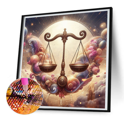 Twelve Zodiac Signs-Libra - Full Round Drill Diamond Painting 30*30CM