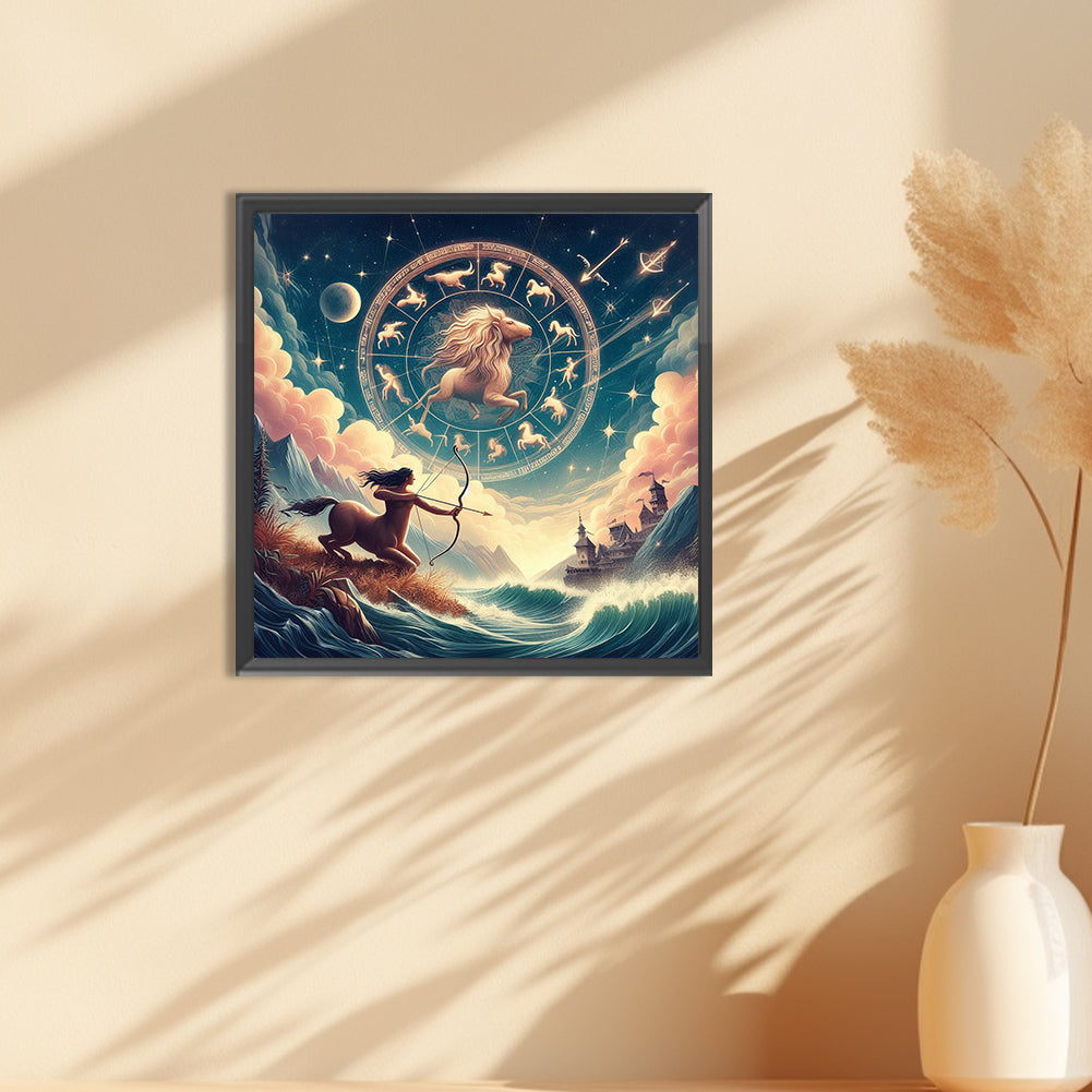 Twelve Zodiac Signs-Sagittarius - Full Round Drill Diamond Painting 30*30CM