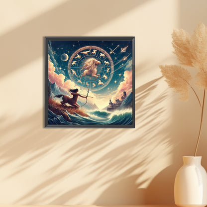 Twelve Zodiac Signs-Sagittarius - Full Round Drill Diamond Painting 30*30CM