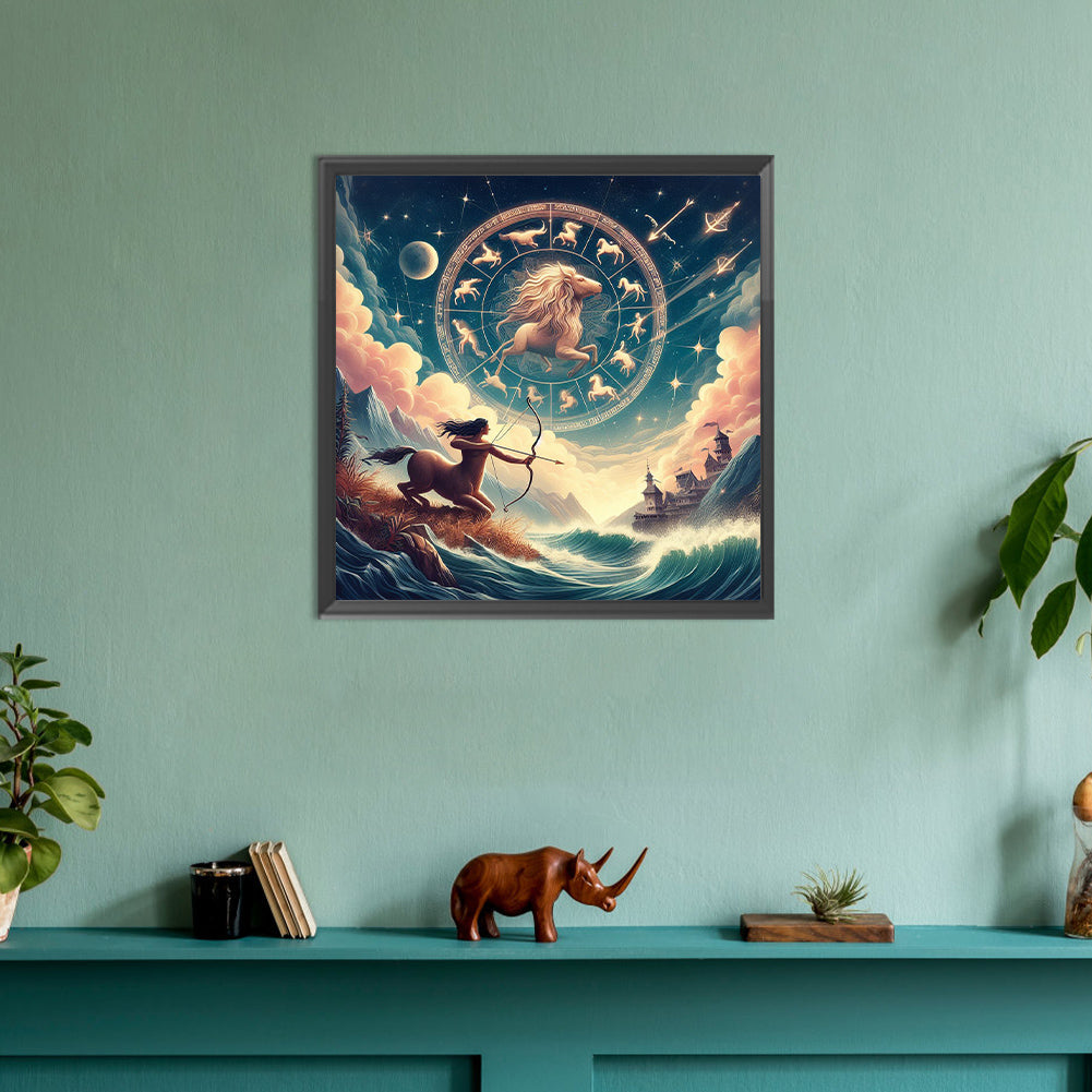 Twelve Zodiac Signs-Sagittarius - Full Round Drill Diamond Painting 30*30CM