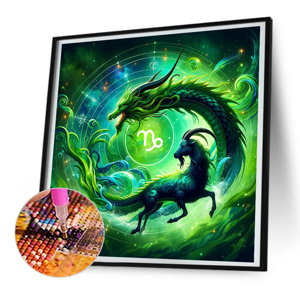 Twelve Zodiac Signs - Capricorn - Full Round Drill Diamond Painting 30*30CM