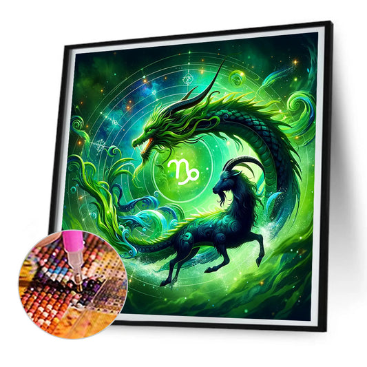 Twelve Zodiac Signs - Capricorn - Full Round Drill Diamond Painting 30*30CM