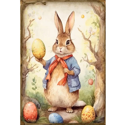 Retro Bunny - 11CT Stamped Cross Stitch 40*60CM