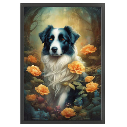 Border Collie - 11CT Stamped Cross Stitch 40*60CM