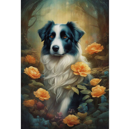 Border Collie - 11CT Stamped Cross Stitch 40*60CM