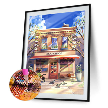Spring Bookstore - Full Round Drill Diamond Painting 30*40CM