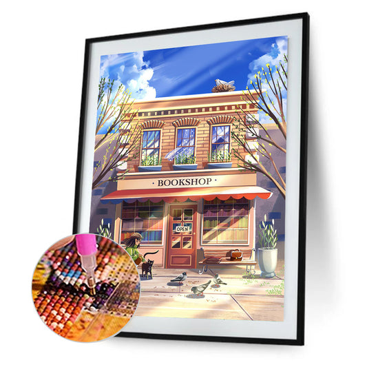 Spring Bookstore - Full Round Drill Diamond Painting 30*40CM