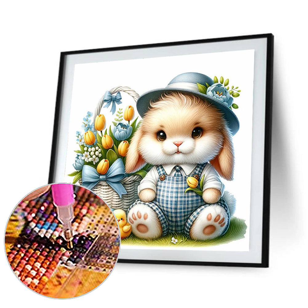 Cartoon Bunny - Full Round Drill Diamond Painting 30*30CM