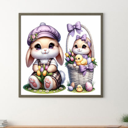 Cartoon Bunny - Full Round Drill Diamond Painting 30*30CM