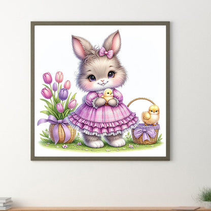 Cartoon Bunny - Full Round Drill Diamond Painting 30*30CM