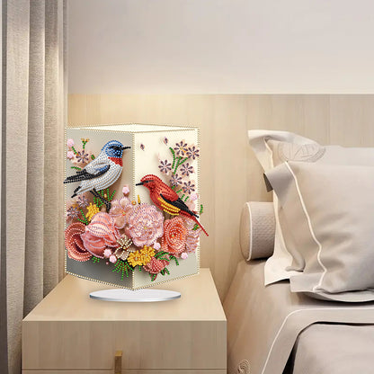 Acrylic Bird Flower Vase Desktop Diamond Painting Art Kits for Home Office Decor