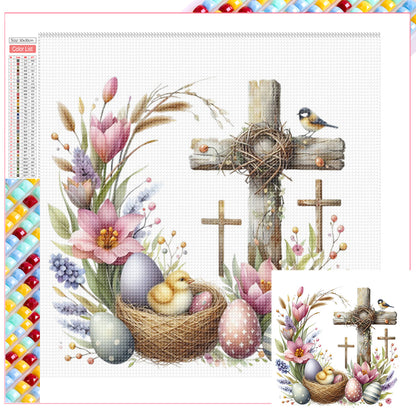 Easter Cross - Full Square Drill Diamond Painting 30*30CM