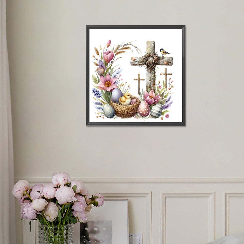 Easter Cross - Full Square Drill Diamond Painting 30*30CM