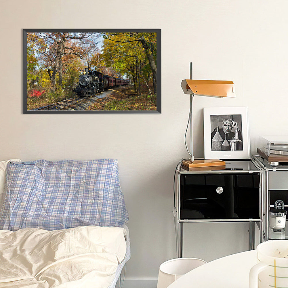 Train Locomotive - Full Round Drill Diamond Painting 50*30CM