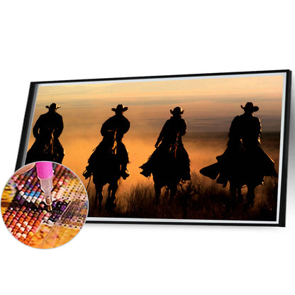 Cowboy - Full Round Drill Diamond Painting 50*30CM