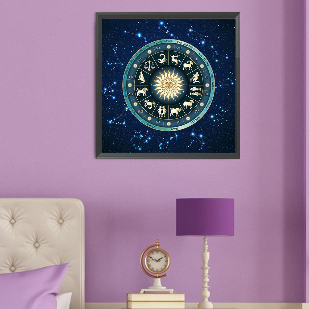 Twelve Constellations Horoscope - Full Round Drill Diamond Painting 50*50CM