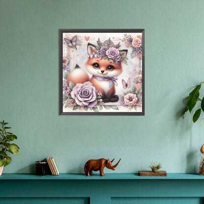 Rose Fox - Full Round Drill Diamond Painting 30*30CM