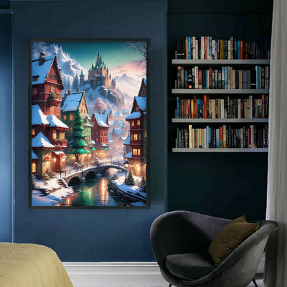 Winter Village - 11CT Stamped Cross Stitch 40*60CM