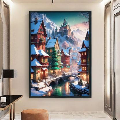 Winter Village - 11CT Stamped Cross Stitch 40*60CM