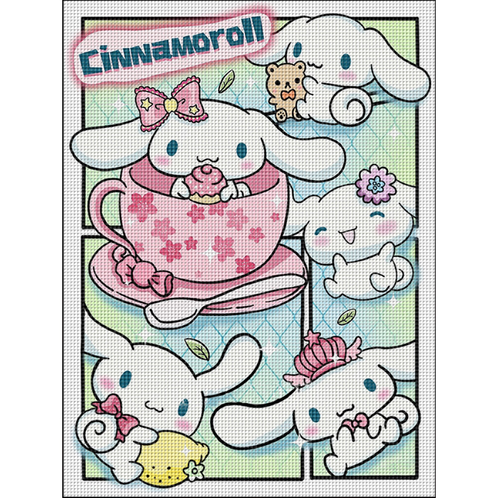 Sanrio Big Eared Dog - 11CT Stamped Cross Stitch 50*67CM