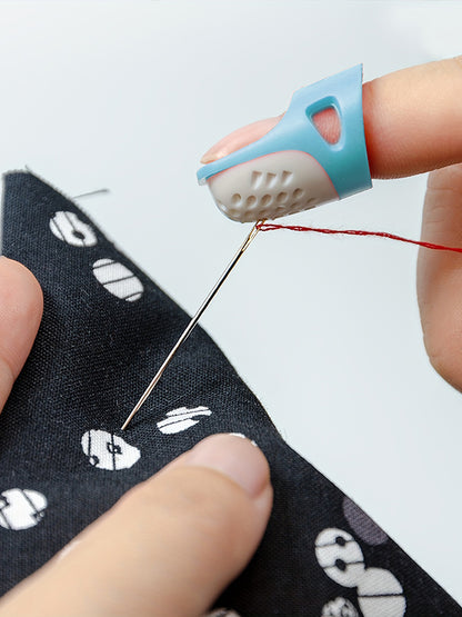 Sewing Thimble Finger Protector DIY Sewing Tool for Needlework (Blue Medium)