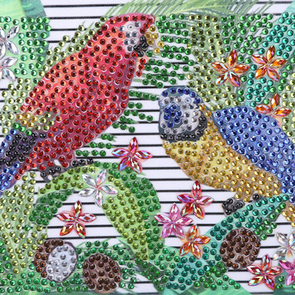 Special Shape DIY Diamond Painting Purses Diamond Art Clutch Bag (Garden Parrot)