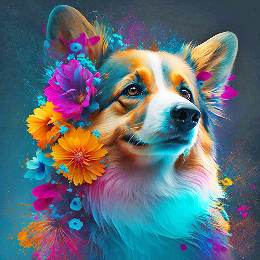Cute Corgi - Full Round Drill Diamond Painting 30*30CM