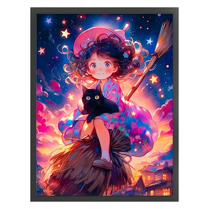 Witch - 11CT Stamped Cross Stitch 45*60CM