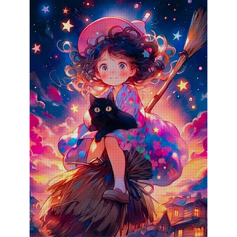 Witch - 11CT Stamped Cross Stitch 45*60CM