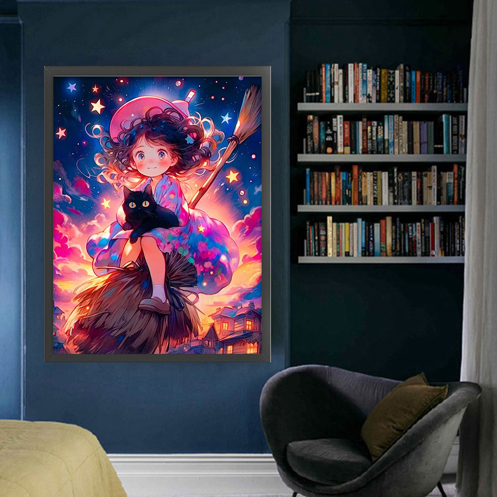 Witch - 11CT Stamped Cross Stitch 45*60CM