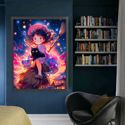 Witch - 11CT Stamped Cross Stitch 45*60CM