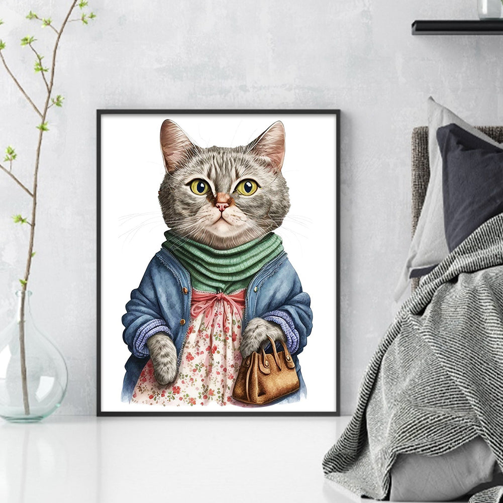 Cat Carrying Bag - 11CT Stamped Cross Stitch 40*50CM