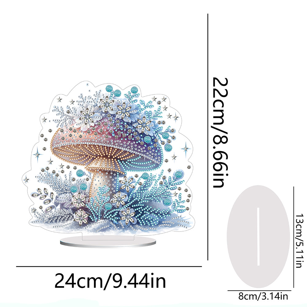 Mushroom Handmade Diamond Art Tabletop Decor Home Office Decor (Flower Mushroom)