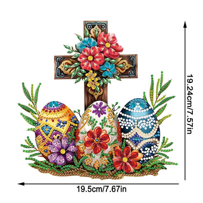 Special Shaped 5D Easter Egg Cross DIY Diamond Art Tabletop Decor Bedroom Decor