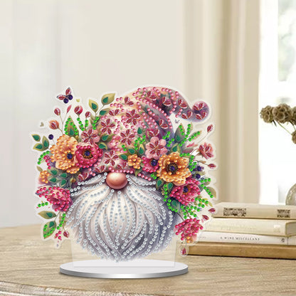 Single-Side Special Shape Spring Gnome Desktop Diamond Art Kits for Home Decor