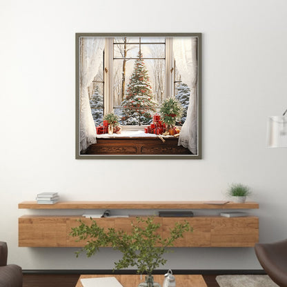 The View From The Windowsill - 11CT Stamped Cross Stitch 50*50CM